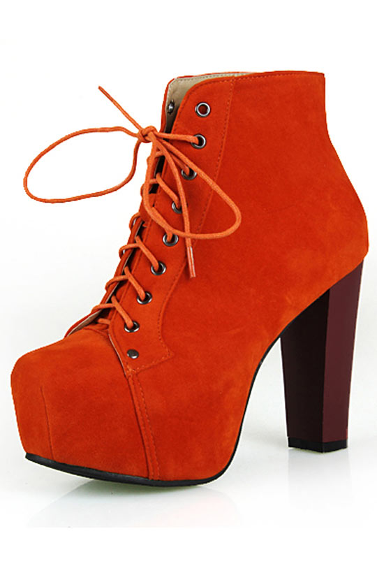 bottines orange