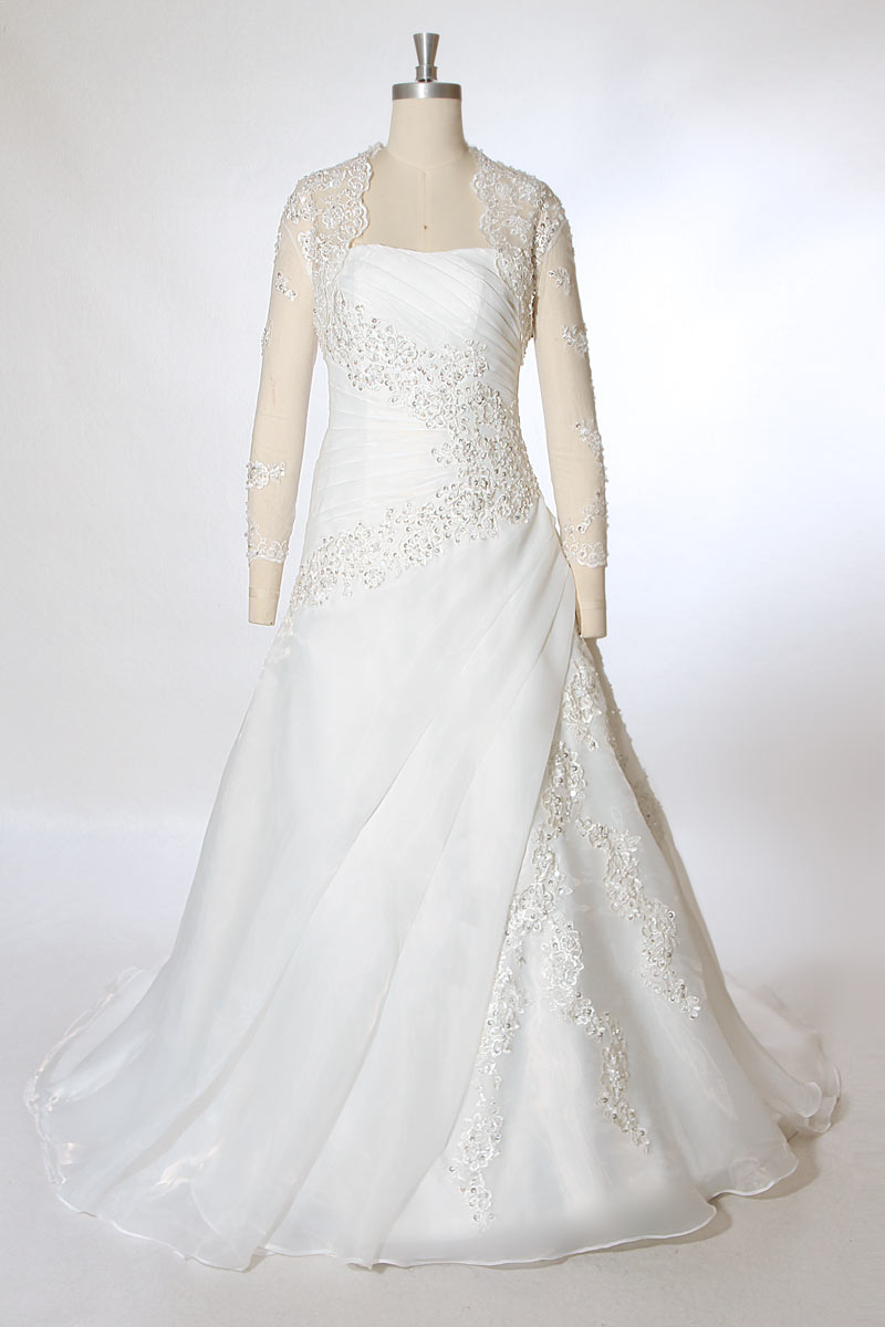 Classic Uk London Wedding Dress with sleeves