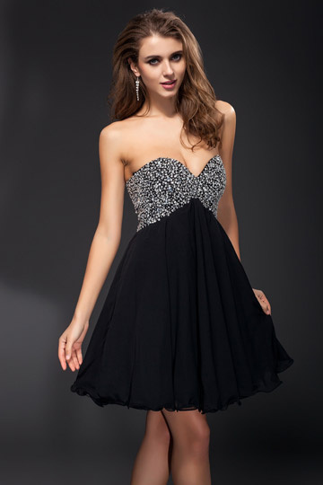 Robe empire ornée de strass Ligne A bustier