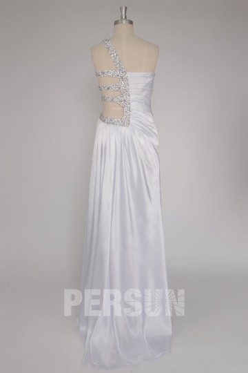 Robe de bal moulante à seule épaule découpée