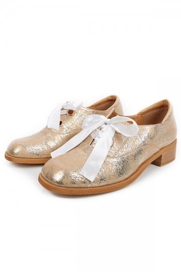 Chaussures de ville femme basse vintage noeud papillon
