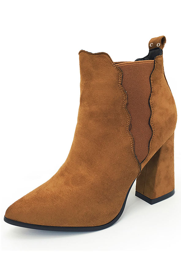 bottine talon carre femme