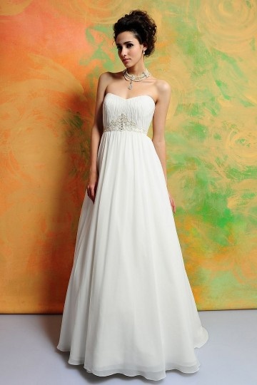 Simple robe de mariage à bustier cœur