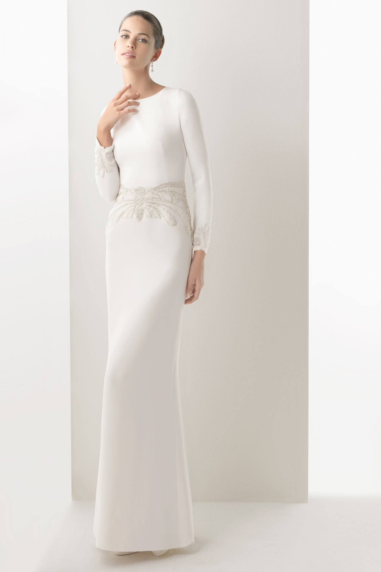 Robe longue de soiree blanche