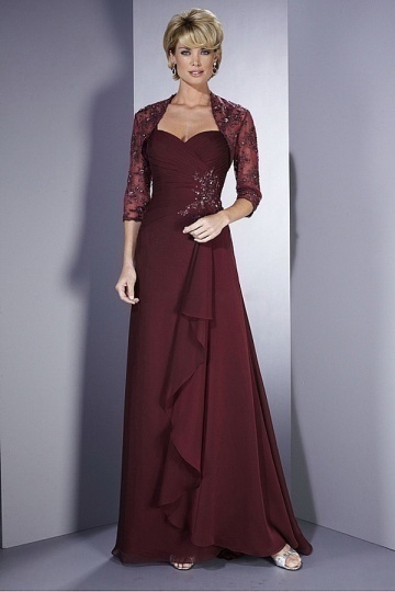Robe de soirée longue avec bretelle en mousseline