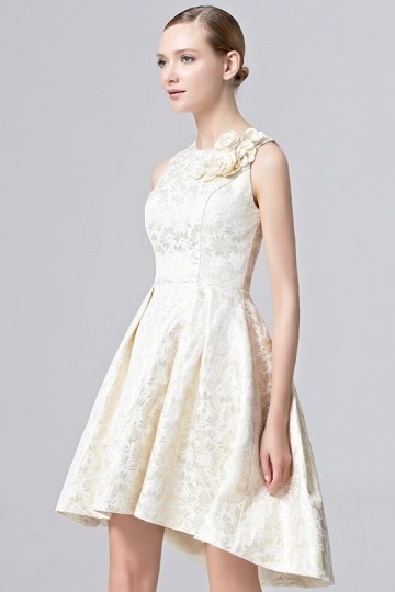 Persun Vintage Brocade Short wedding dress